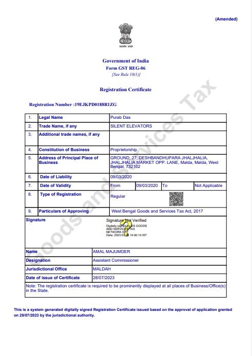 GST Certificate